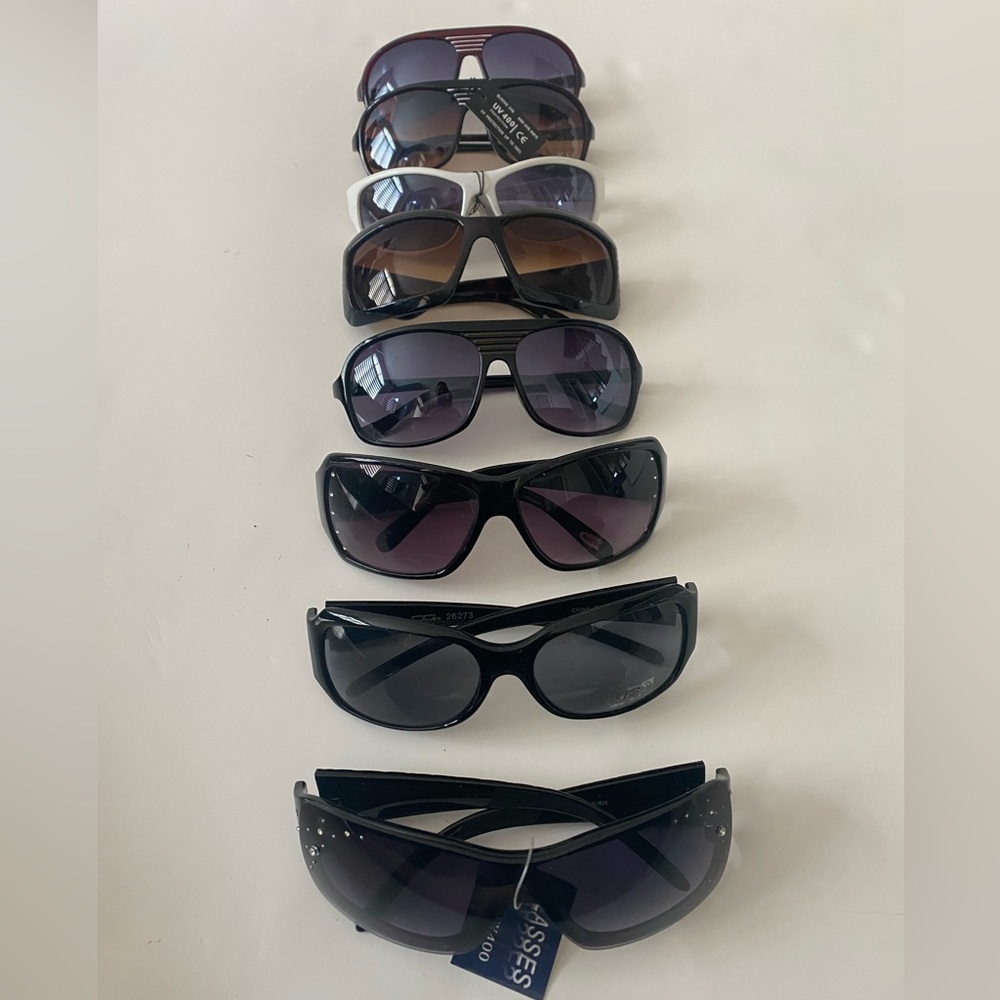 New - Lot of 8 Womens Assorted Sunglasses Sunmmer Frames Glasses